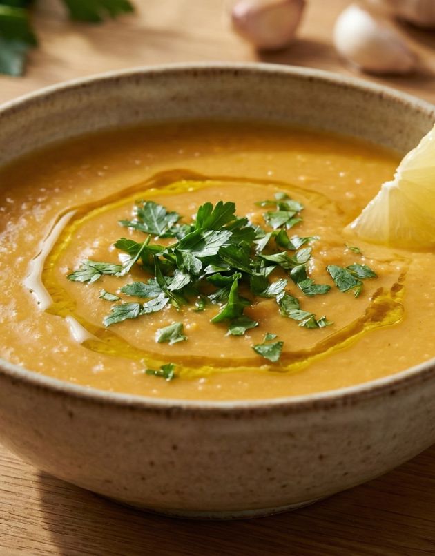 מתכון למרק עדשים כתומות